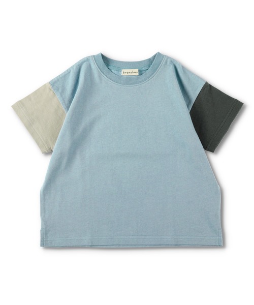 BRANSHES(ブランシェス)の「【WEB限定】クレイジー配色半袖Tシャツ(Tシャツ/カットソー・キッズ・ブルーグレー/ベージュ/ブラウン/ネイビー・130cm/150cm/120cm/140cm/110cm/100cm)」の2枚目の写真