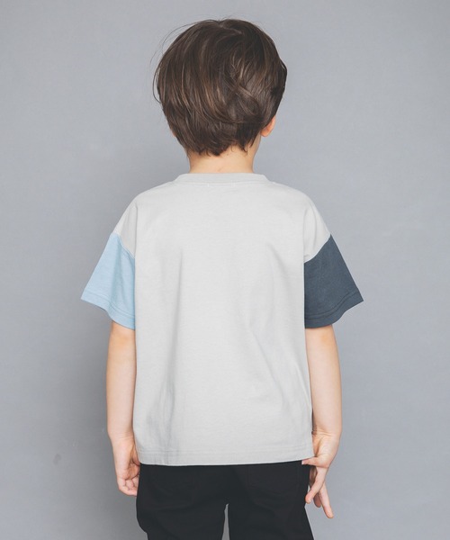 BRANSHES(ブランシェス)の「【WEB限定】クレイジー配色半袖Tシャツ(Tシャツ/カットソー・キッズ・ブルーグレー/ベージュ/ブラウン/ネイビー・130cm/150cm/120cm/140cm/110cm/100cm)」の7枚目の写真