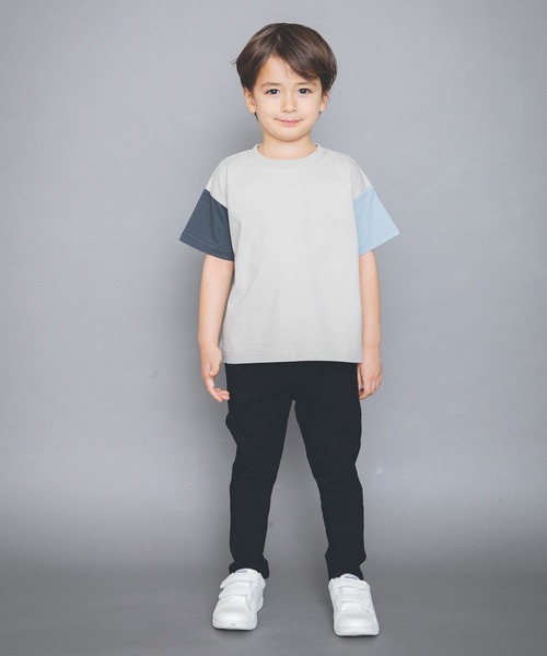 BRANSHES(ブランシェス)の「【WEB限定】クレイジー配色半袖Tシャツ(Tシャツ/カットソー・キッズ・ブルーグレー/ベージュ/ブラウン/ネイビー・130cm/150cm/120cm/140cm/110cm/100cm)」の8枚目の写真