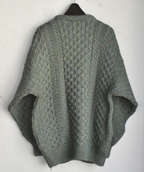 VINTAGE（ヴィンテージ）の「【ヴィンテージ古着】Quill's アランニット セーター（ニット/セーター・メンズ・グリーン・MEDIUM）」の2枚目の写真