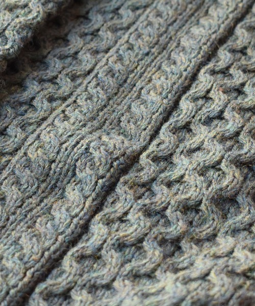 VINTAGE（ヴィンテージ）の「【ヴィンテージ古着】Quill's アランニット セーター（ニット/セーター・メンズ・グリーン・MEDIUM）」の4枚目の写真