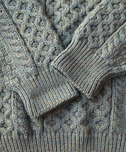 VINTAGE（ヴィンテージ）の「【ヴィンテージ古着】Quill's アランニット セーター（ニット/セーター・メンズ・グリーン・MEDIUM）」の5枚目の写真