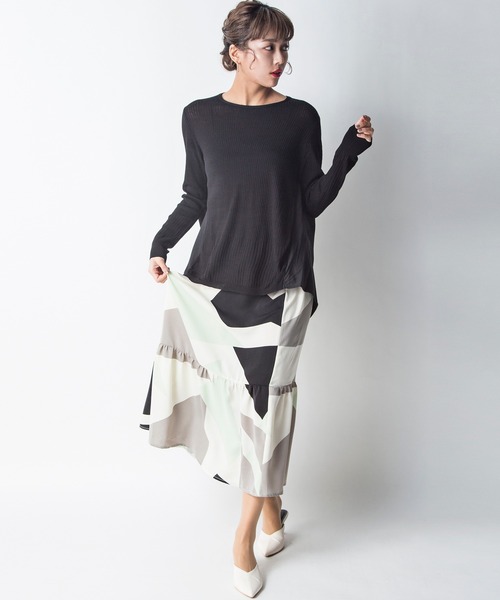 MILLION CARATS（ミリオンカラッツ）の「【STYLE4】幾何学スカートセットアップ（ワンピース・レディース・ピンク/ミント・FREE）」の3枚目の写真