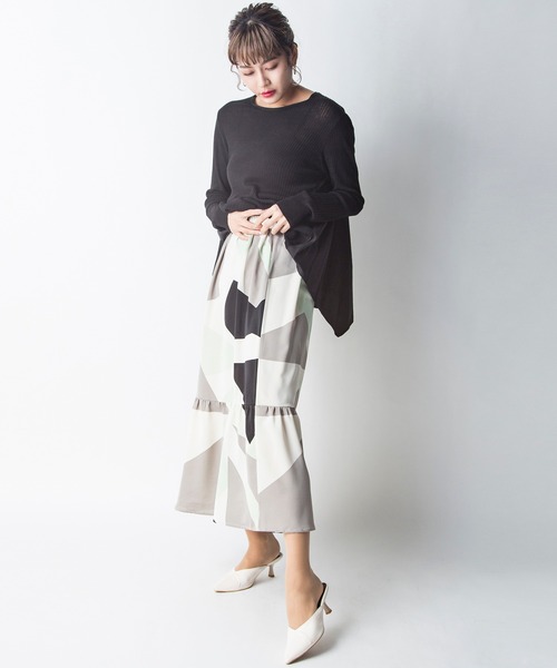 MILLION CARATS（ミリオンカラッツ）の「【STYLE4】幾何学スカートセットアップ（ワンピース・レディース・ピンク/ミント・FREE）」の4枚目の写真