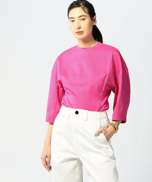 EDITION（エディション）の「【WEB限定】60/2 COTTON GOLD コットン ダーツカットソー（Tシャツ/カットソー・レディース・ブラック/レッド/キャメル・36/34）」の14枚目の写真