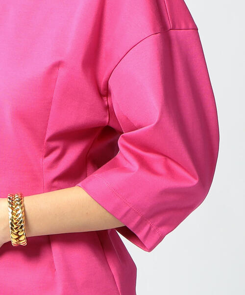 EDITION（エディション）の「【WEB限定】60/2 COTTON GOLD コットン ダーツカットソー（Tシャツ/カットソー・レディース・ブラック/レッド/キャメル・36/34）」の8枚目の写真