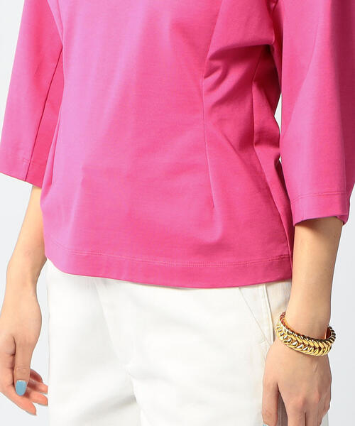 EDITION（エディション）の「【WEB限定】60/2 COTTON GOLD コットン ダーツカットソー（Tシャツ/カットソー・レディース・ブラック/レッド/キャメル・36/34）」の15枚目の写真