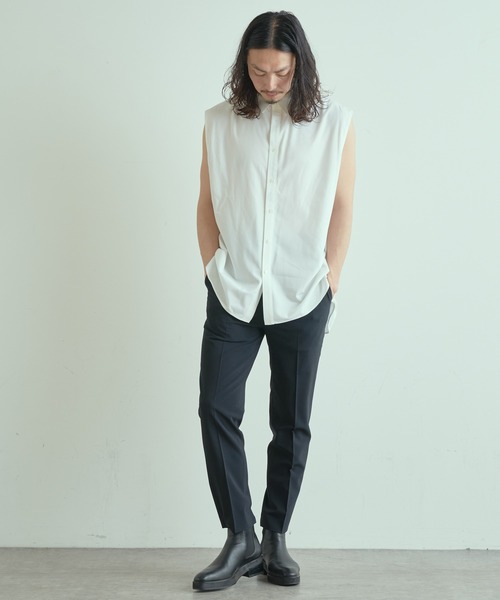 Lui's（ルイス）の「ノースリーブドレスシャツ（シャツ/ブラウス・メンズ・ホワイト/ブラック/イエロー・FREE）」の4枚目の写真