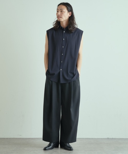 Lui's（ルイス）の「ノースリーブドレスシャツ（シャツ/ブラウス・メンズ・ホワイト/ブラック/イエロー・FREE）」の14枚目の写真