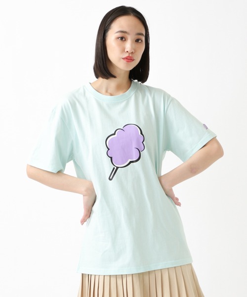 CLOTTY（クロッティ）の「CLOTTY×Girls2／BIG CC T-SHIRT 2949481（Tシャツ/カットソー・レディース・パープル/ライトグリーン/アイボリー・FREE）」の3枚目の写真