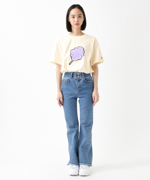 CLOTTY（クロッティ）の「CLOTTY×Girls2／BIG CC T-SHIRT 2949481（Tシャツ/カットソー・レディース・パープル/ライトグリーン/アイボリー・FREE）」の5枚目の写真