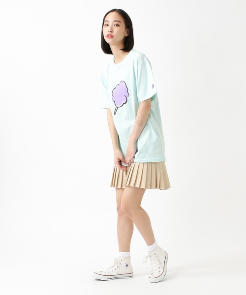 CLOTTY（クロッティ）の「CLOTTY×Girls2／BIG CC T-SHIRT 2949481（Tシャツ/カットソー・レディース・パープル/ライトグリーン/アイボリー・FREE）」の7枚目の写真