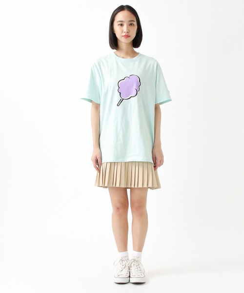 CLOTTY（クロッティ）の「CLOTTY×Girls2／BIG CC T-SHIRT 2949481（Tシャツ/カットソー・レディース・パープル/ライトグリーン/アイボリー・FREE）」の8枚目の写真