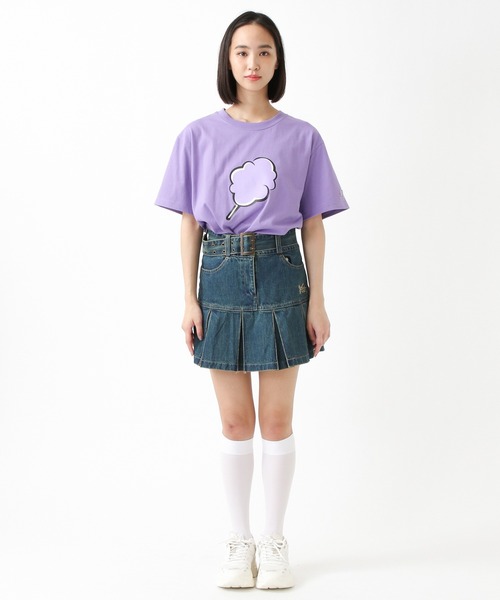 CLOTTY（クロッティ）の「CLOTTY×Girls2／BIG CC T-SHIRT 2949481（Tシャツ/カットソー・レディース・パープル/ライトグリーン/アイボリー・FREE）」の11枚目の写真