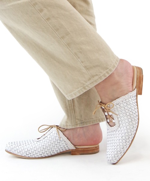 WOVEN (ウーヴン) / メキシコ製 メッシュレザー ミュール サンダル JANE