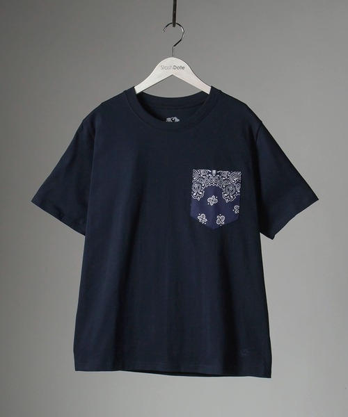 FRUIT OF THE LOOM（フルーツオブザルーム）の「【FRUIT OF THE ＬOOM×HAV-A-HANK】フルーツオブザルーム×ハバハンク  ポケット切替 Tシャツ/21SS別注（Tシャツ/カットソー・メンズ・ホワイト/ブラック/ネイビー/ライトカーキ・M/L/XL）」の7枚目の写真