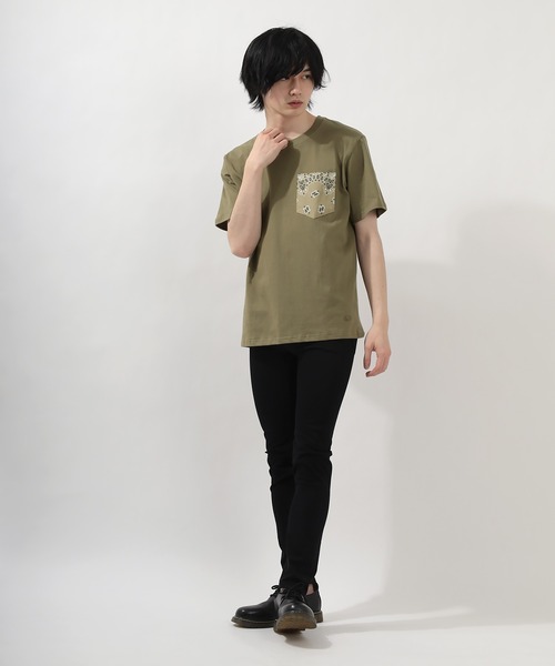 FRUIT OF THE LOOM（フルーツオブザルーム）の「【FRUIT OF THE ＬOOM×HAV-A-HANK】フルーツオブザルーム×ハバハンク  ポケット切替 Tシャツ/21SS別注（Tシャツ/カットソー・メンズ・ホワイト/ブラック/ネイビー/ライトカーキ・M/L/XL）」の13枚目の写真