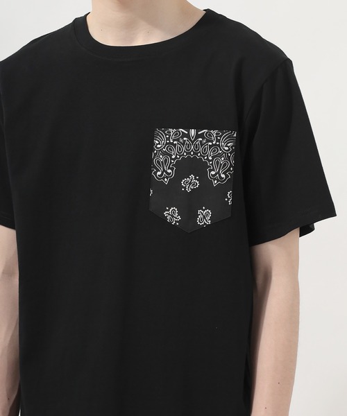 FRUIT OF THE LOOM（フルーツオブザルーム）の「【FRUIT OF THE ＬOOM×HAV-A-HANK】フルーツオブザルーム×ハバハンク  ポケット切替 Tシャツ/21SS別注（Tシャツ/カットソー・メンズ・ホワイト/ブラック/ネイビー/ライトカーキ・M/L/XL）」の5枚目の写真