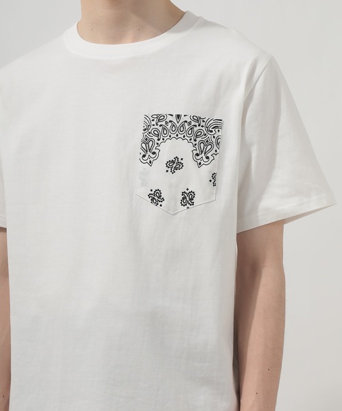 FRUIT OF THE LOOM（フルーツオブザルーム）の「【FRUIT OF THE ＬOOM×HAV-A-HANK】フルーツオブザルーム×ハバハンク  ポケット切替 Tシャツ/21SS別注（Tシャツ/カットソー・メンズ・ホワイト/ブラック/ネイビー/ライトカーキ・M/L/XL）」の8枚目の写真