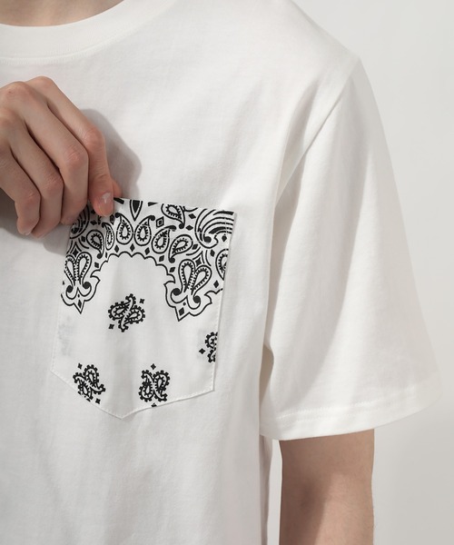 FRUIT OF THE LOOM（フルーツオブザルーム）の「【FRUIT OF THE ＬOOM×HAV-A-HANK】フルーツオブザルーム×ハバハンク  ポケット切替 Tシャツ/21SS別注（Tシャツ/カットソー・メンズ・ホワイト/ブラック/ネイビー/ライトカーキ・M/L/XL）」の9枚目の写真