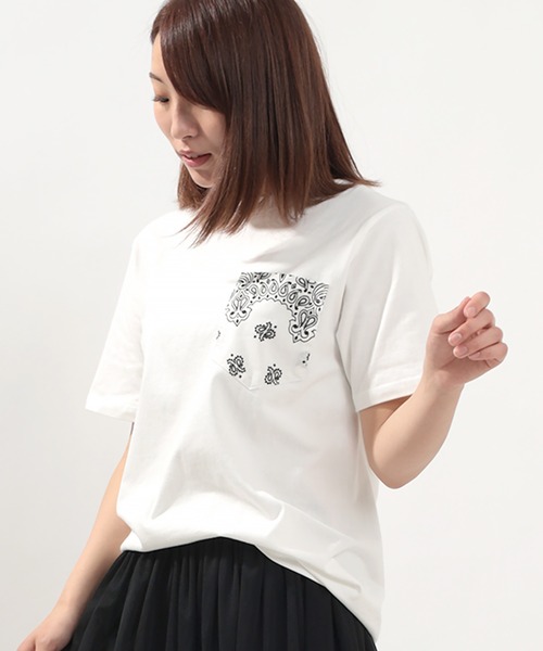 FRUIT OF THE LOOM（フルーツオブザルーム）の「【FRUIT OF THE ＬOOM×HAV-A-HANK】フルーツオブザルーム×ハバハンク  ポケット切替 Tシャツ/21SS別注（Tシャツ/カットソー・メンズ・ホワイト/ブラック/ネイビー/ライトカーキ・M/L/XL）」の20枚目の写真