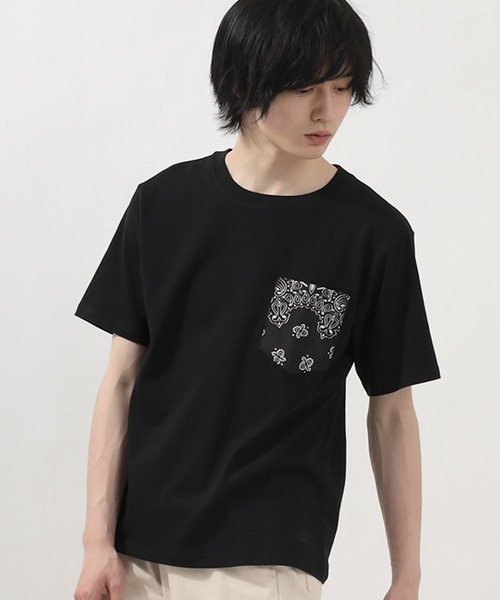 FRUIT OF THE LOOM（フルーツオブザルーム）の「【FRUIT OF THE ＬOOM×HAV-A-HANK】フルーツオブザルーム×ハバハンク  ポケット切替 Tシャツ/21SS別注（Tシャツ/カットソー・メンズ・ホワイト/ブラック/ネイビー/ライトカーキ・M/L/XL）」の22枚目の写真