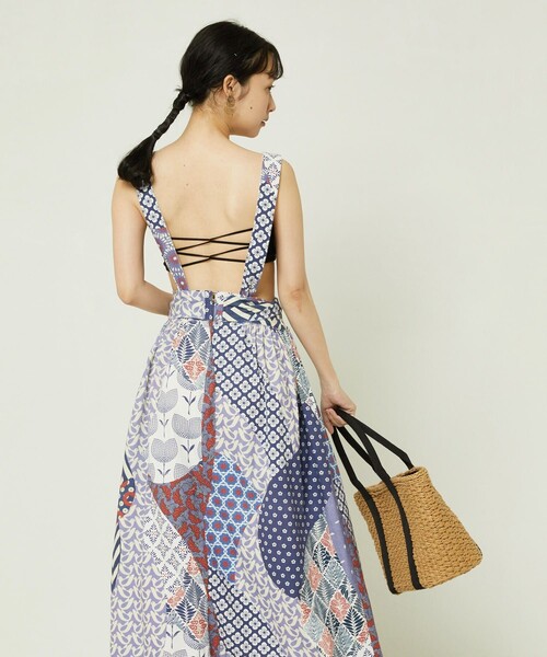 FREAK'S STORE（フリークスストア）の「バッククロスチューブトップ（チューブトップ・レディース・ブラック/オフホワイト/オリーブ・ﾌﾘ-）」の5枚目の写真