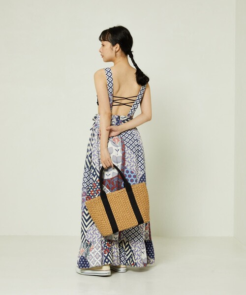 FREAK'S STORE（フリークスストア）の「バッククロスチューブトップ（チューブトップ・レディース・ブラック/オフホワイト/オリーブ・ﾌﾘ-）」の4枚目の写真