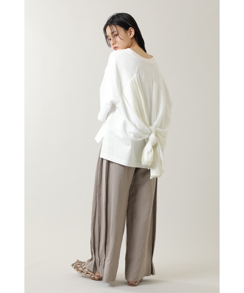 mici（ミチ）の「(mici)バックリボンビッグTシャツ（スウェット・レディース・ブラック/ホワイト系その他・ONE SIZE）」の10枚目の写真