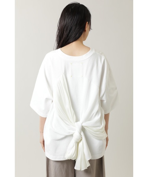 mici（ミチ）の「(mici)バックリボンビッグTシャツ（スウェット・レディース・ブラック/ホワイト系その他・ONE SIZE）」の9枚目の写真