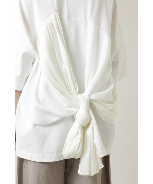 mici（ミチ）の「(mici)バックリボンビッグTシャツ（スウェット・レディース・ブラック/ホワイト系その他・ONE SIZE）」の11枚目の写真