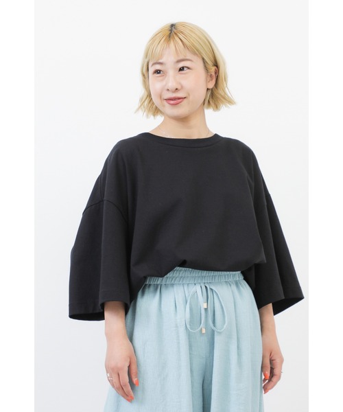 mici（ミチ）の「(mici)バックリボンビッグTシャツ（スウェット・レディース・ブラック/ホワイト系その他・ONE SIZE）」の17枚目の写真