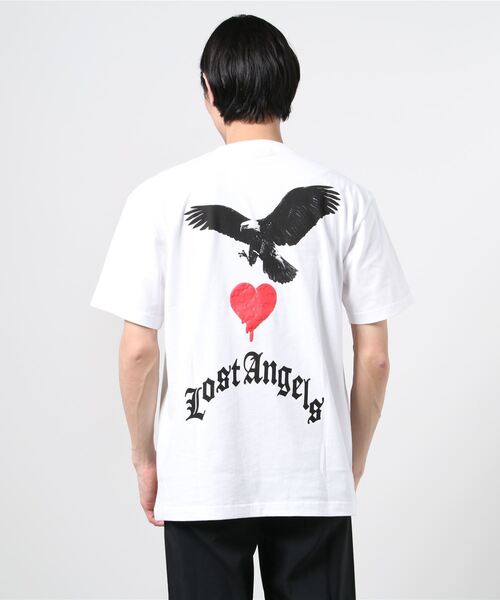 STUD MUFFIN(スタッドマフィン)の「STUD MUFFIN/スタッドマフィン/Eagle×HEART SSTシャツ(Tシャツ/カットソー・メンズ・ホワイト・3/4/2)」の3枚目の写真