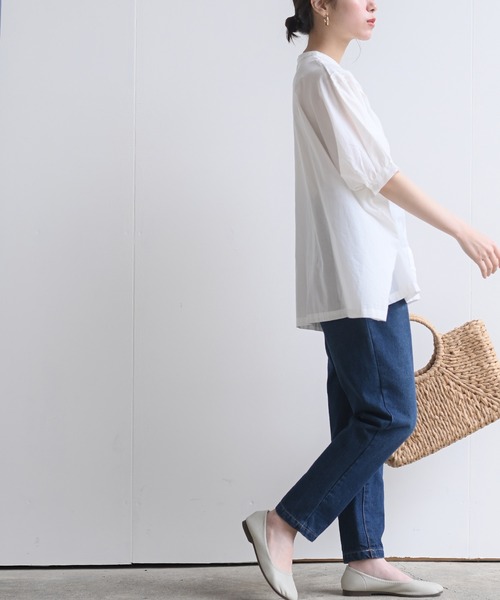 rps（アールピーエス）の「総刺繍キャンブリックドルマンブラウス（シャツ/ブラウス・レディース・オフホワイト/ブラック/モカ・フリー/M）」の6枚目の写真