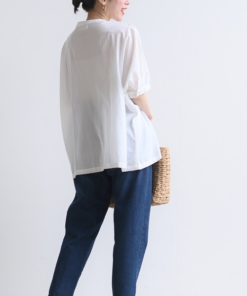 rps（アールピーエス）の「総刺繍キャンブリックドルマンブラウス（シャツ/ブラウス・レディース・オフホワイト/ブラック/モカ・フリー/M）」の7枚目の写真