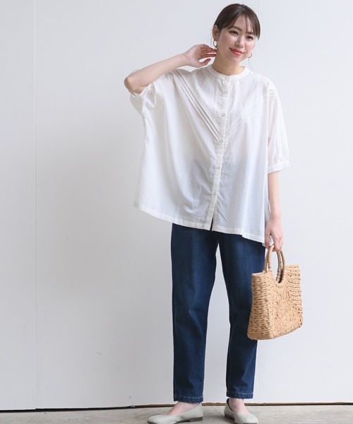 rps（アールピーエス）の「総刺繍キャンブリックドルマンブラウス（シャツ/ブラウス・レディース・オフホワイト/ブラック/モカ・フリー/M）」の9枚目の写真