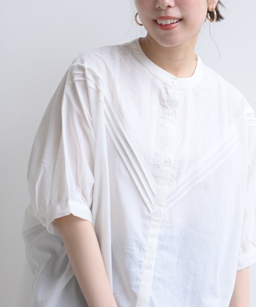 rps（アールピーエス）の「総刺繍キャンブリックドルマンブラウス（シャツ/ブラウス・レディース・オフホワイト/ブラック/モカ・フリー/M）」の13枚目の写真