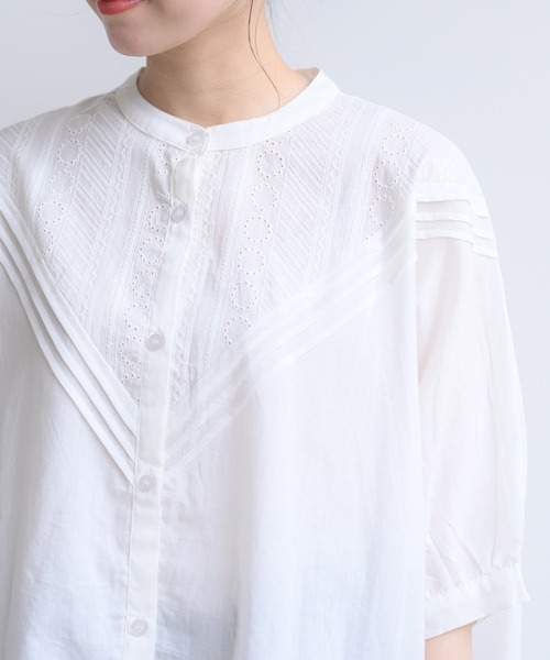 rps（アールピーエス）の「総刺繍キャンブリックドルマンブラウス（シャツ/ブラウス・レディース・オフホワイト/ブラック/モカ・フリー/M）」の14枚目の写真