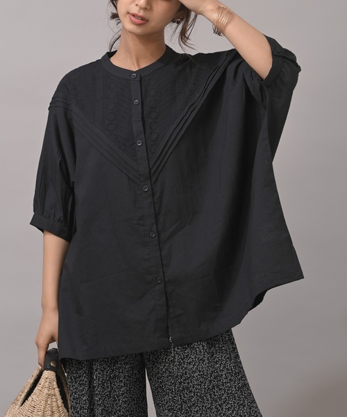 rps（アールピーエス）の「総刺繍キャンブリックドルマンブラウス（シャツ/ブラウス・レディース・オフホワイト/ブラック/モカ・フリー/M）」の22枚目の写真