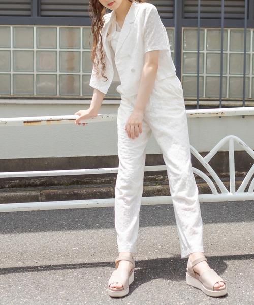 OLIVE des OLIVE（オリーブデオリーブ）の「印象ムテキダブル開襟シャツ（シャツ/ブラウス・レディース・オフホワイト/ブラウン/ライトグレー/ライトブラウン・FREE）」の8枚目の写真