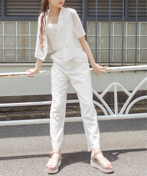 OLIVE des OLIVE（オリーブデオリーブ）の「印象ムテキダブル開襟シャツ（シャツ/ブラウス・レディース・オフホワイト/ブラウン/ライトグレー/ライトブラウン・FREE）」の9枚目の写真