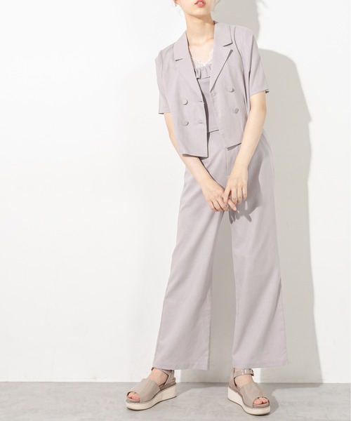 OLIVE des OLIVE（オリーブデオリーブ）の「印象ムテキダブル開襟シャツ（シャツ/ブラウス・レディース・オフホワイト/ブラウン/ライトグレー/ライトブラウン・FREE）」の21枚目の写真