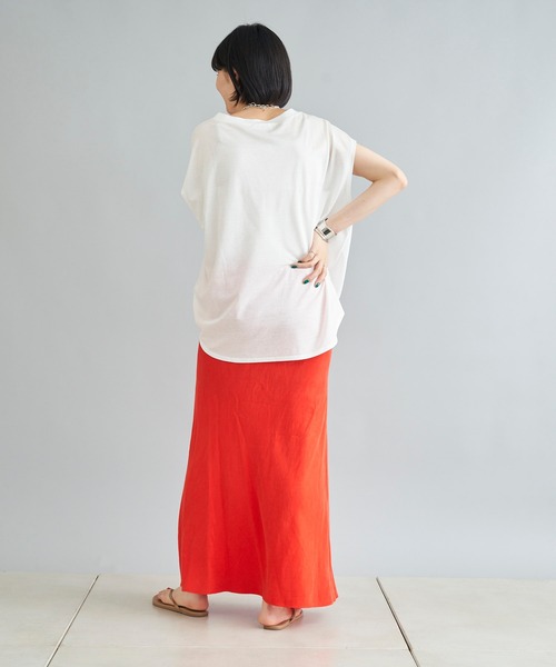 DouDou（ドゥドゥ）の「MARSELLA ロゴT（Tシャツ/カットソー・レディース・チャコールグレー/ベージュ/オフホワイト・FREE）」の15枚目の写真