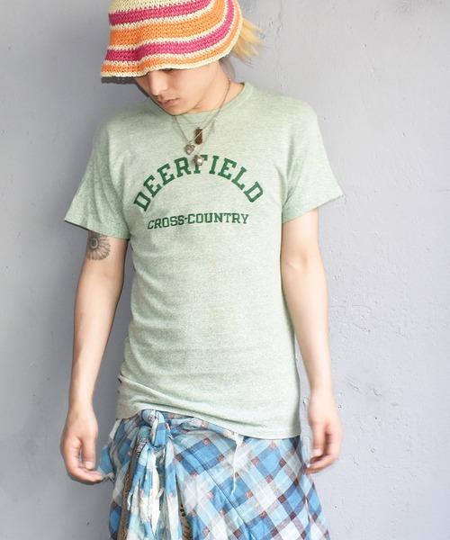 ヴィンテージ古着 80 S Champion チャンピオン Deerfield Cross Country カレッジｔシャツ Usa製 染み込みプリント Tシャツ カットソー Champion チャンピオン のファッション通販 Zozotown