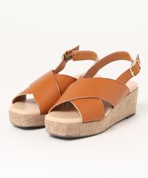 ウエッジソールクロスサンダル