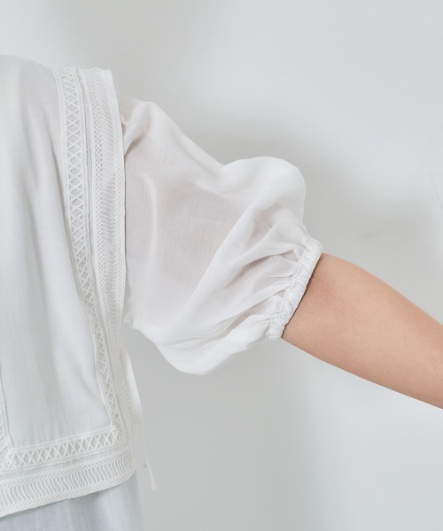 cepo（セポ）の「付け襟フラップマルチブラウス（シャツ/ブラウス・レディース・ブラック/オフホワイト/イエロー・M）」の11枚目の写真