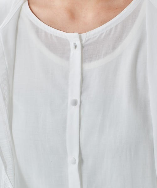 cepo（セポ）の「付け襟フラップマルチブラウス（シャツ/ブラウス・レディース・ブラック/オフホワイト/イエロー・M）」の10枚目の写真