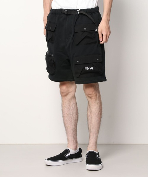 Woods（ウッズ）の「異素材多ポケット付き裏毛ショートパンツ（その他パンツ・メンズ・グレー/ブラック/ベージュ/ホワイト・M/L/XL）」の2枚目の写真