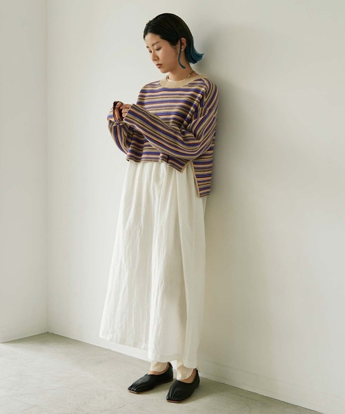 nitca（ニトカ）の「C/Cu/Liローン 平面オーバーワンピース（ワンピース・レディース・ホワイト/ベージュ/チャコールグレー/ブルー・FREE）」の14枚目の写真