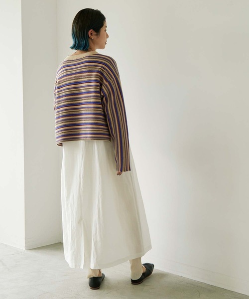 nitca（ニトカ）の「C/Cu/Liローン 平面オーバーワンピース（ワンピース・レディース・ホワイト/ベージュ/チャコールグレー/ブルー・FREE）」の15枚目の写真